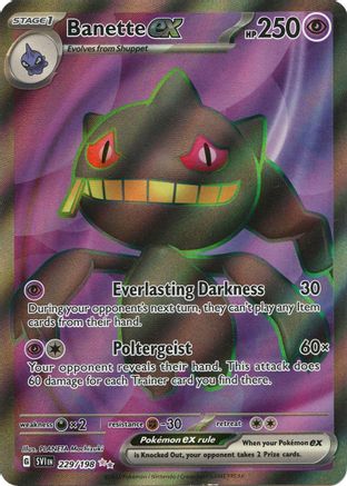 Banette ex (229/198) [Écarlate et Violet : Ensemble de base] 