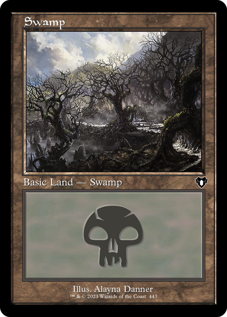 Swamp (443) (Retro Frame) (CMM-443) - [Commander Masters]