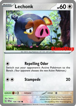 Lechonk - 154/198 (GameStop Promo) 154 - [Miscellaneous Cards & Products] Reverse Holofoil