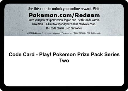 Code Card - Play! Pokemon Prize Pack Series Two - [Prize Pack Series Cards]