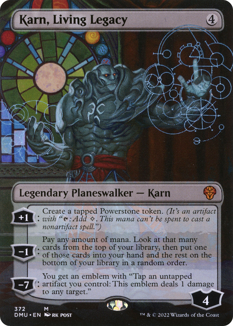 Karn, Living Legacy (DMU-372) - [Dominaria United] (Borderless) Foil