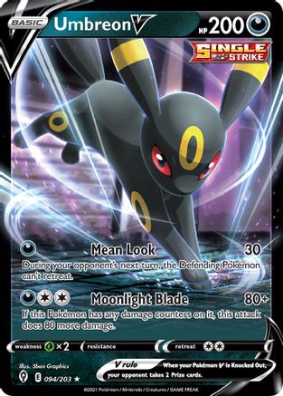 Umbreon V (094/203) (Deck Exclusive) [Sword & Shield: Evolving Skies] (Non-Holo)