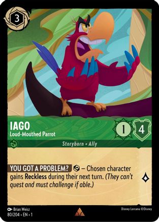 Iago - Loud-Mouthed Parrot (80/204)  - The First Chapter