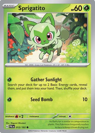 Sprigatito (012/193) [Écarlate et Violet : Paldea Evolved] 