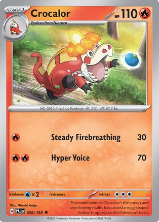 Crocalor (036/193) [Écarlate et Violet : Paldea Evolved] 