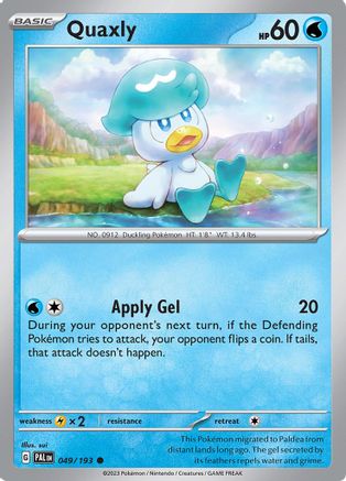 Quaxly (049/193) [Écarlate et Violet : Paldea Evolved] 