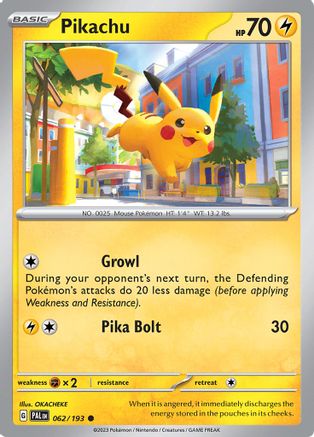 Pikachu (062/193) [Écarlate et Violet : Paldea Evolved] 