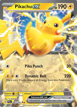 Pikachu ex (063/193) [Écarlate et Violet : Paldea Evolved] 