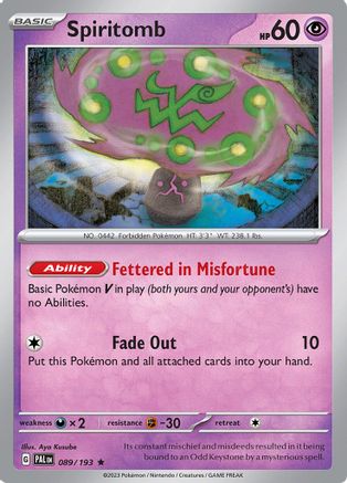 Spiritomb 89 - [SV02 Paldea Evolved] Holofoil