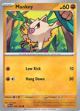 Mankey (106/193) [Scarlet & Violet: Paldea Evolved]