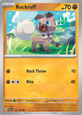 Rockruff (116/193) [Écarlate et Violet : Paldea Evolved] 