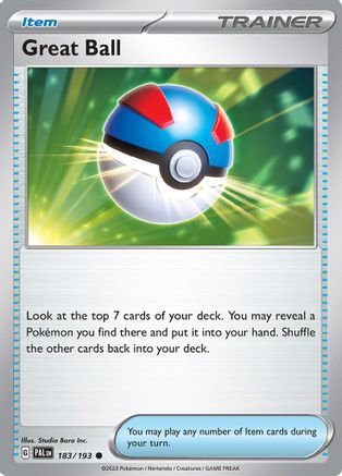 Great Ball 183 - [SV02 Paldea Evolved]