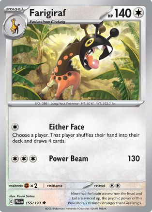 Farigiraf (155/193) [Écarlate et Violet : Paldea Evolved] 
