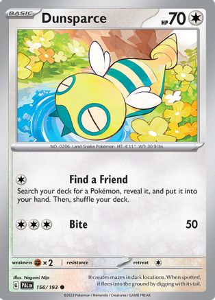 Dunsparce (156/193) [Écarlate et Violet : Paldea Evolved] 