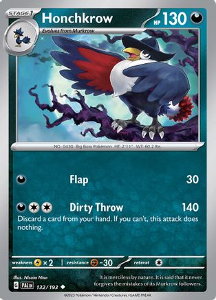 Honchkrow (132/193) [Écarlate et Violet : Paldea Evolved] 