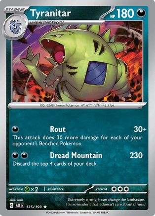 Tyranitar (135/193) [Écarlate et Violet : Paldea Evolved] 