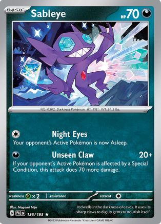 Sableye (136/193) [Écarlate et Violet : Paldea Evolved] 