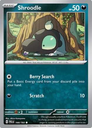 Shroodle (144/193) [Écarlate et Violet : Paldea Evolved] 
