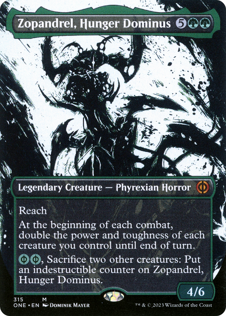 Zopandrel, Hunger Dominus (ONE-315) - [Phyrexia: All Will Be One]: (Showcase) (Borderless) Foil