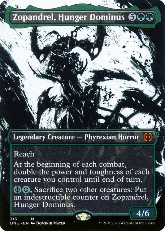 Zopandrel, Hunger Dominus (ONE-315) - [Phyrexia: All Will Be One]: (Showcase) (Borderless) Foil