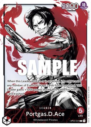 Portgas.D.Ace (Alternate Art) (OP03-001) - Pillars of Strength