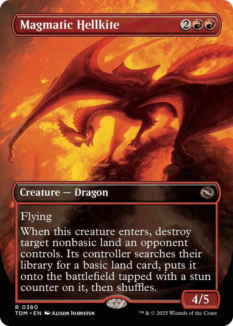 Magmatic Hellkite (Borderless) (TDM-380) - [Tarkir: Dragonstorm] (Borderless)