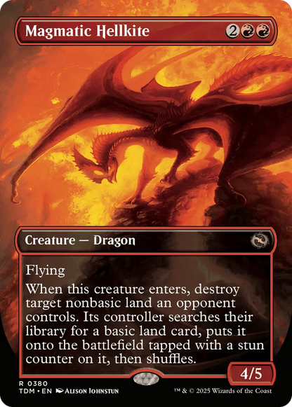 Magmatic Hellkite (Borderless) (TDM-380) - [Tarkir: Dragonstorm] (Borderless)