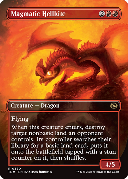 Magmatic Hellkite (Borderless) (TDM-380) - [Tarkir: Dragonstorm] (Borderless)