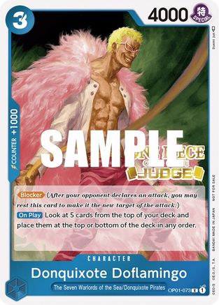 Donquixote Doflamingo (Judge) (OP01-073) - One Piece Promotion Cards