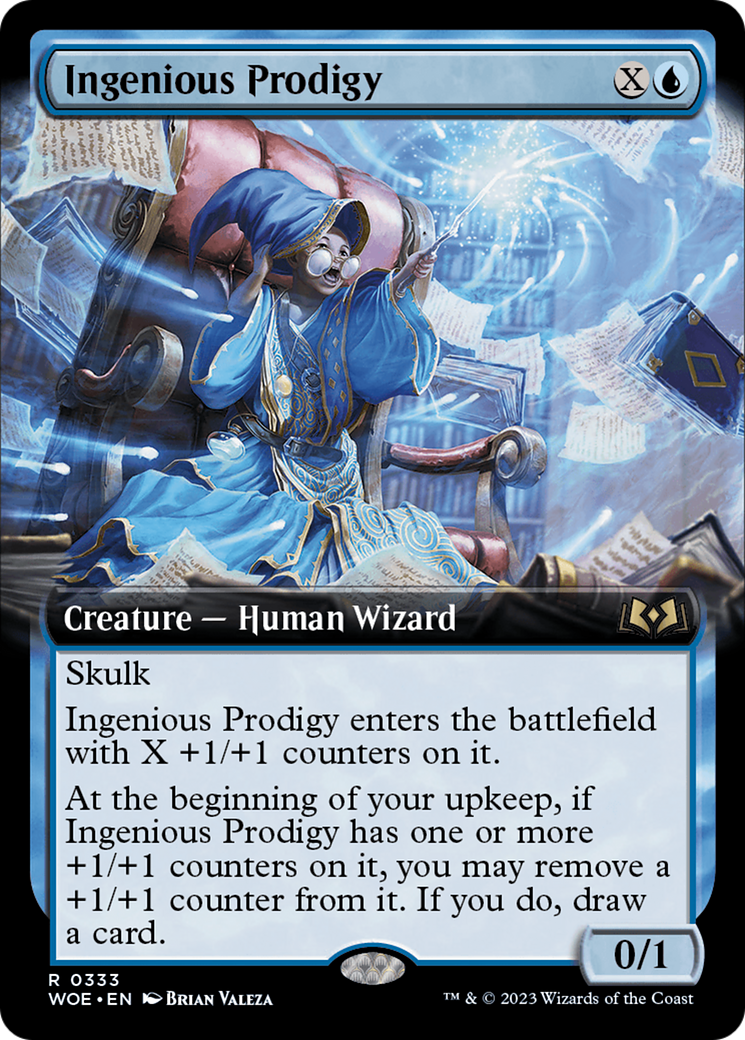 Ingenious Prodigy (Extended Art) (WOE-333) - [Wilds of Eldraine]: (Extended Art) Foil