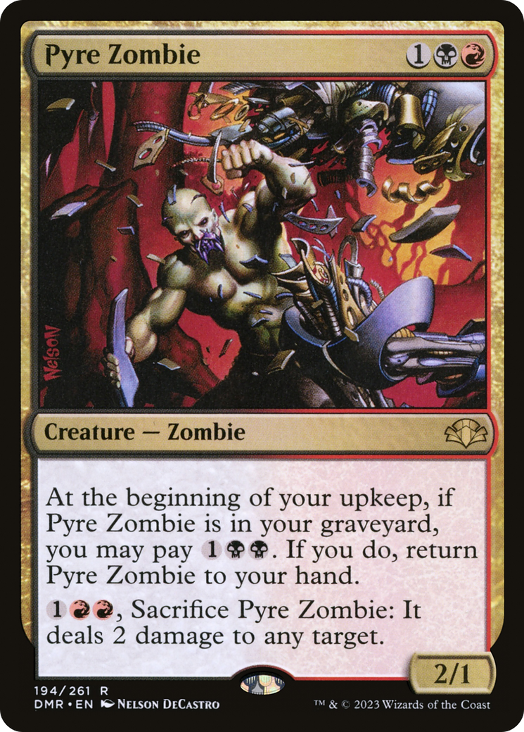 Pyre Zombie (DMR-194) - [Dominaria Remastered] Foil