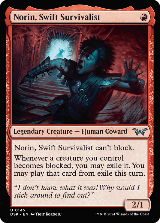 Norin, Swift Survivalist (DSK-145) - [Duskmourn: House of Horror] Foil