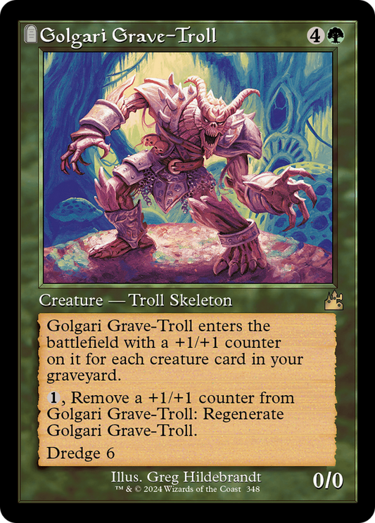 Golgari Grave-Troll (RVR-348) - [Ravnica Remastered]: (tombstone) Foil