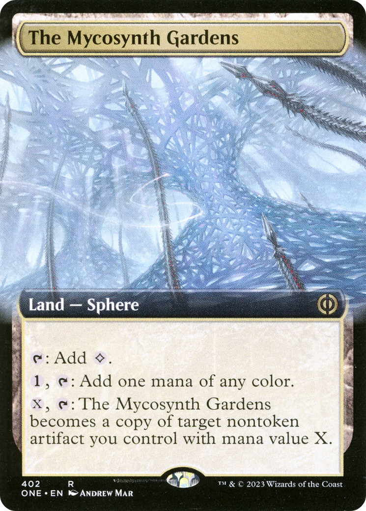 The Mycosynth Gardens (ONE-402) - [Phyrexia: All Will Be One]: (Extended Art) Foil