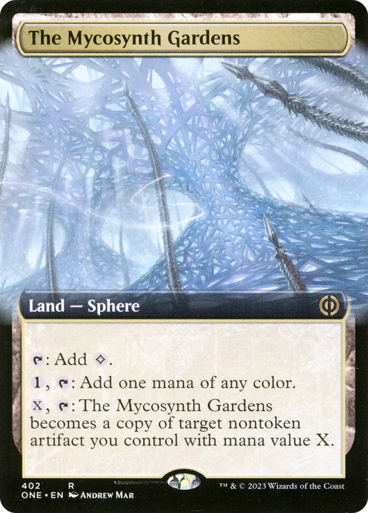 The Mycosynth Gardens (ONE-402) - [Phyrexia: All Will Be One]: (Extended Art) Foil