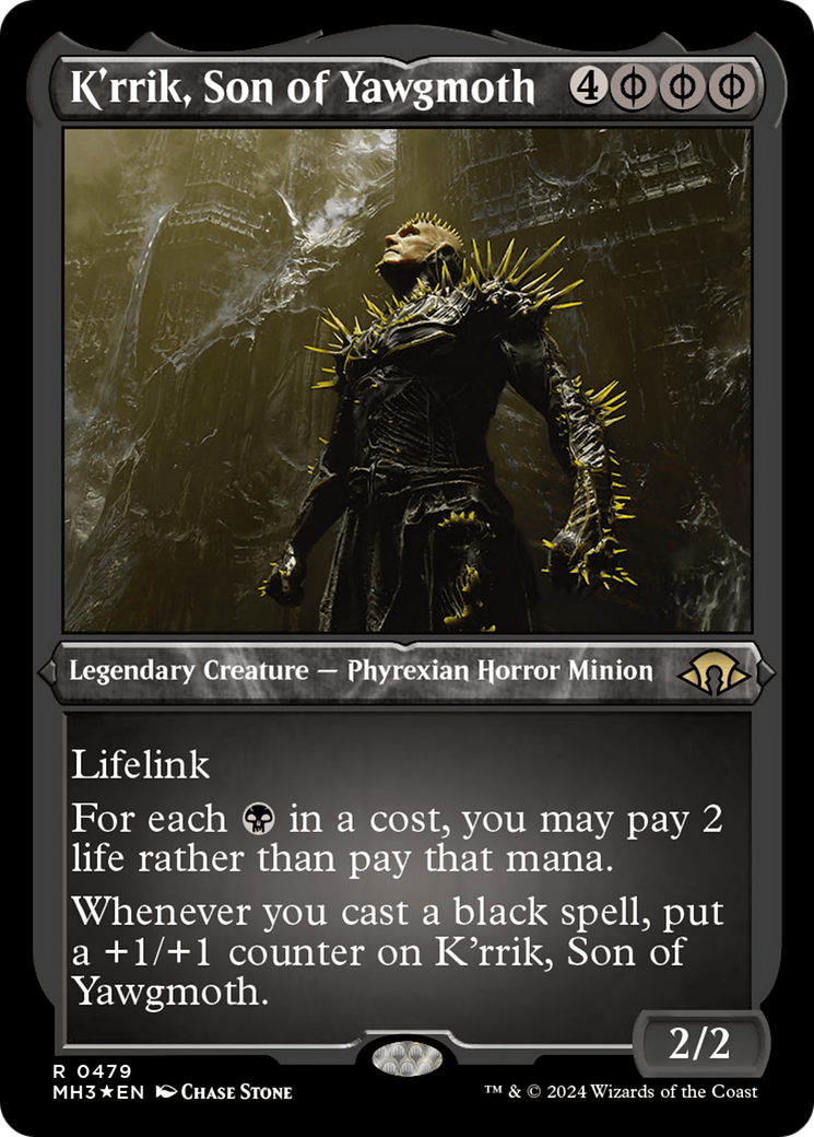 K'rrik, fils de Yawgmoth (MH3-479) - [Modern Horizons 3] Feuille gravée