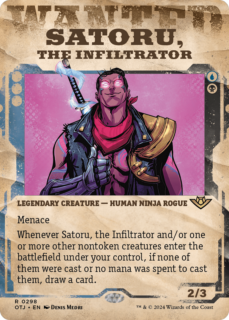 Satoru, l'infiltrateur (OTJ-298) - [Hors-la-loi de Thunder Junction] : (Vitrine) (Sans bordure) Foil 