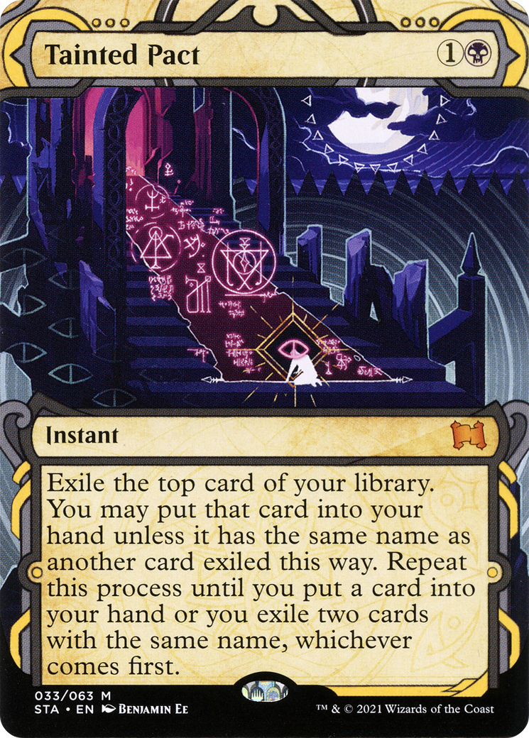 Tainted Pact (STA-033) - [Strixhaven Mystical Archive]: (Showcase) (Borderless) Etched Foil