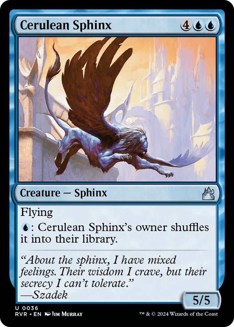 Cerulean Sphinx (RVR-036) - [Ravnica Remastered]