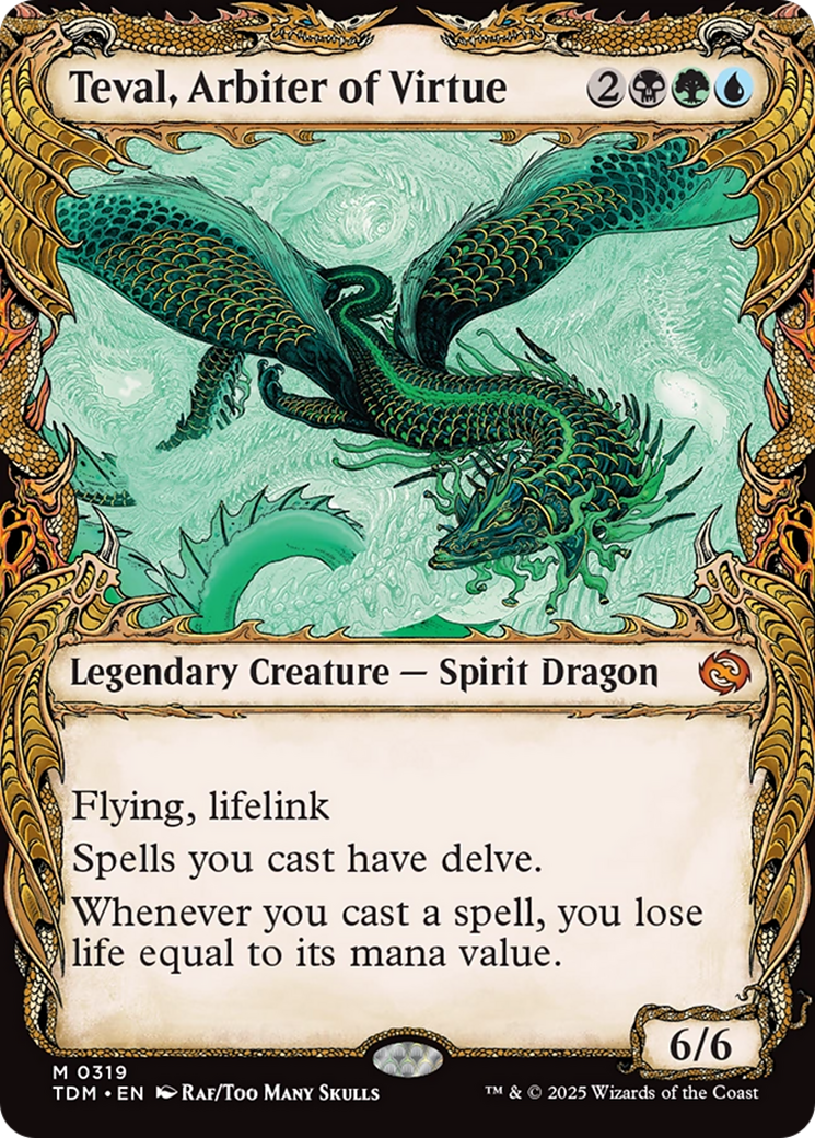 Teval, Arbiter of Virtue (Showcase) (TDM-319) - [Tarkir: Dragonstorm]: (Showcase) Foil