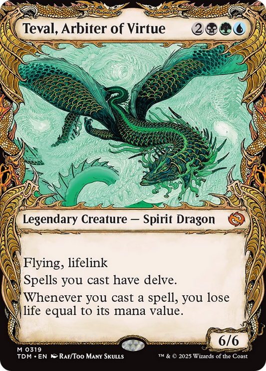 Teval, Arbiter of Virtue (Showcase) (TDM-319) - [Tarkir: Dragonstorm]: (Showcase)