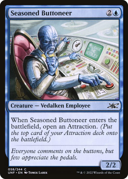 Seasoned Buttoneer (UNF-058) - [Unfinity] Foil