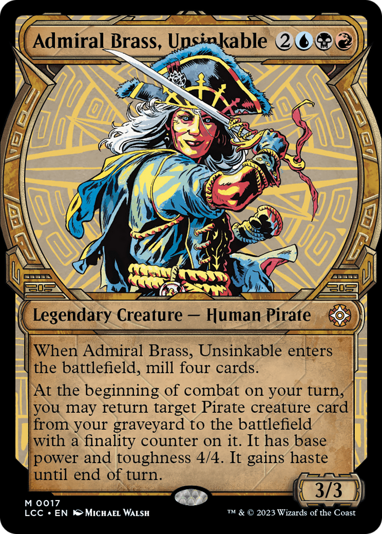 Admiral Brass, Unsinkable (LCC-017) - [The Lost Caverns of Ixalan Commander]: (Showcase)