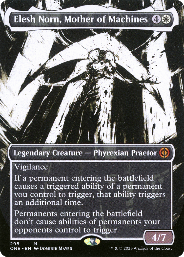 Elesh Norn, Mother of Machines (ONE-298) - [Phyrexia: All Will Be One]: (Showcase) (Borderless) Foil