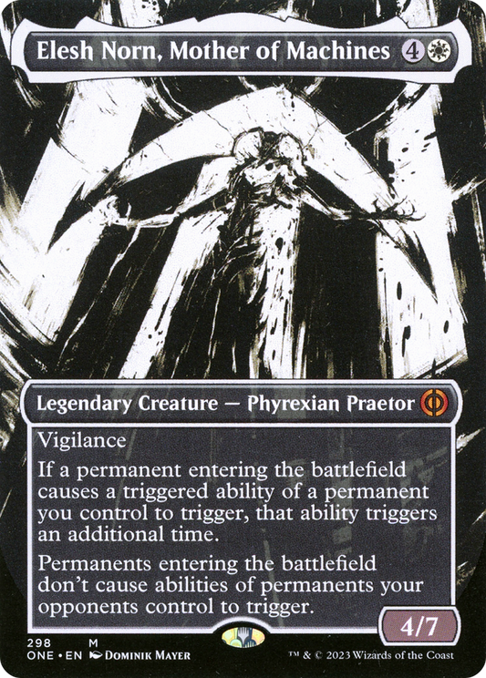Elesh Norn, Mother of Machines (ONE-298) - [Phyrexia: All Will Be One]: (Showcase) (Borderless) Foil