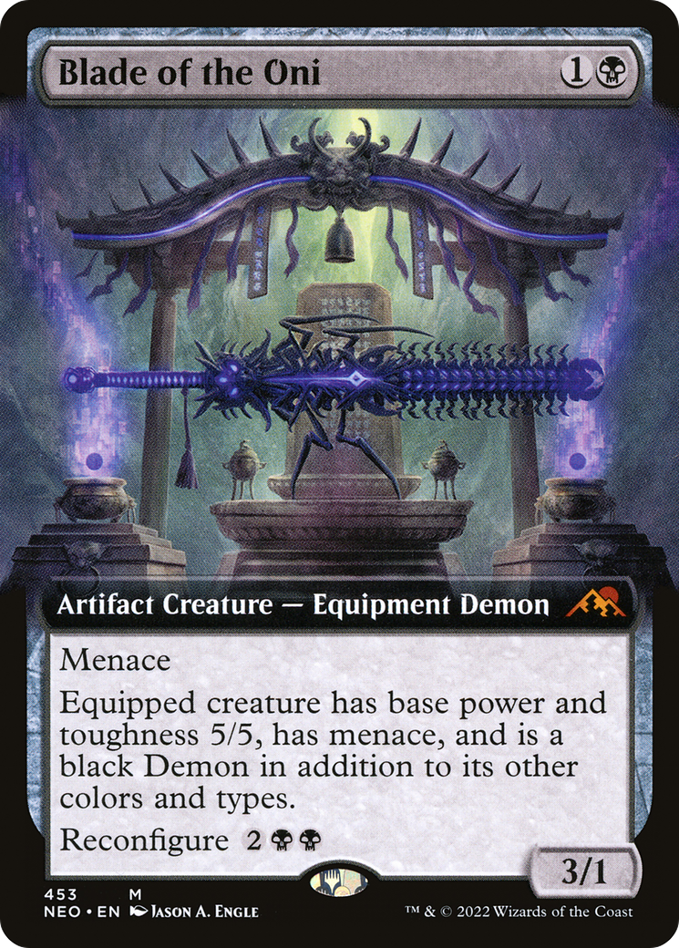 Blade of the Oni (NEO-453) - [Kamigawa: Neon Dynasty]: (Extended Art)