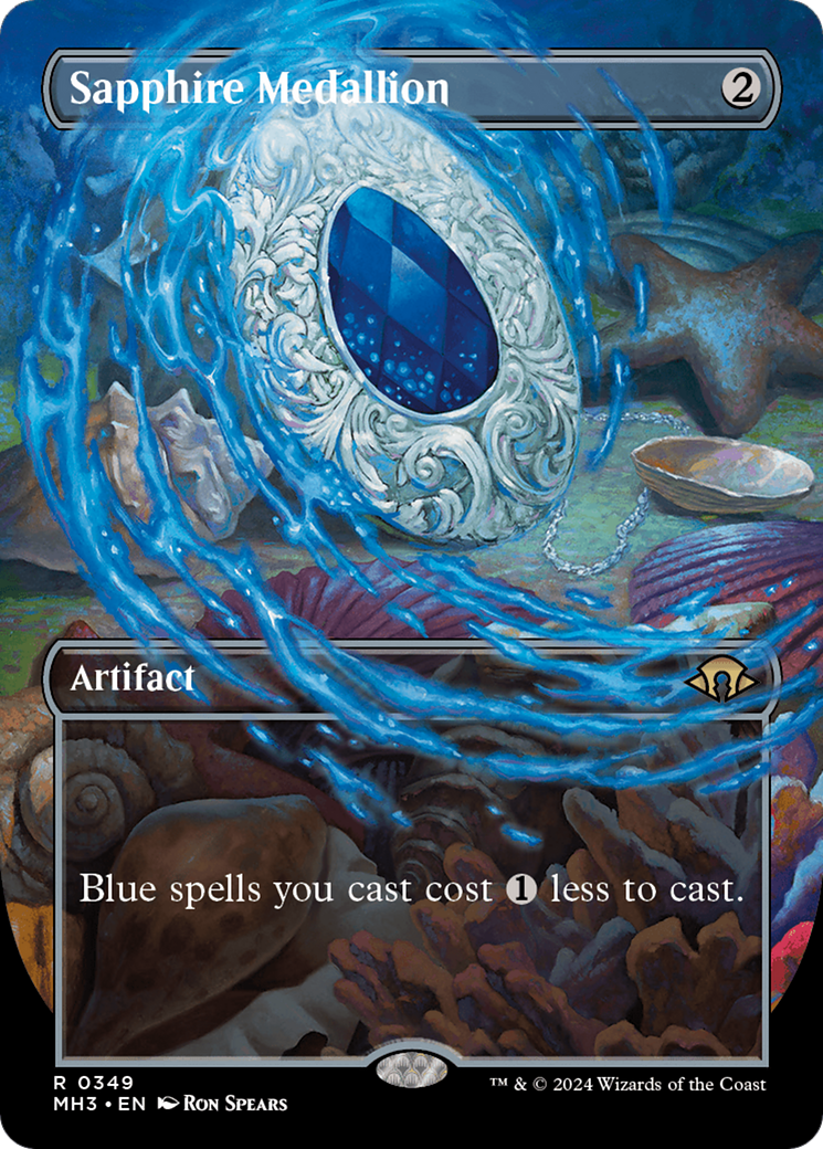 Sapphire Medallion (MH3-349) - [Modern Horizons 3] (Borderless) Foil