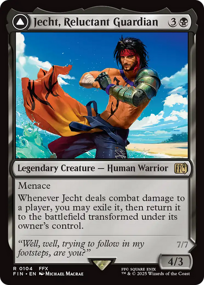 Jecht, Reluctant Guardian // Braska's Final Aeon (FIN-104) - [FINAL FANTASY]: (enchantment) Foil