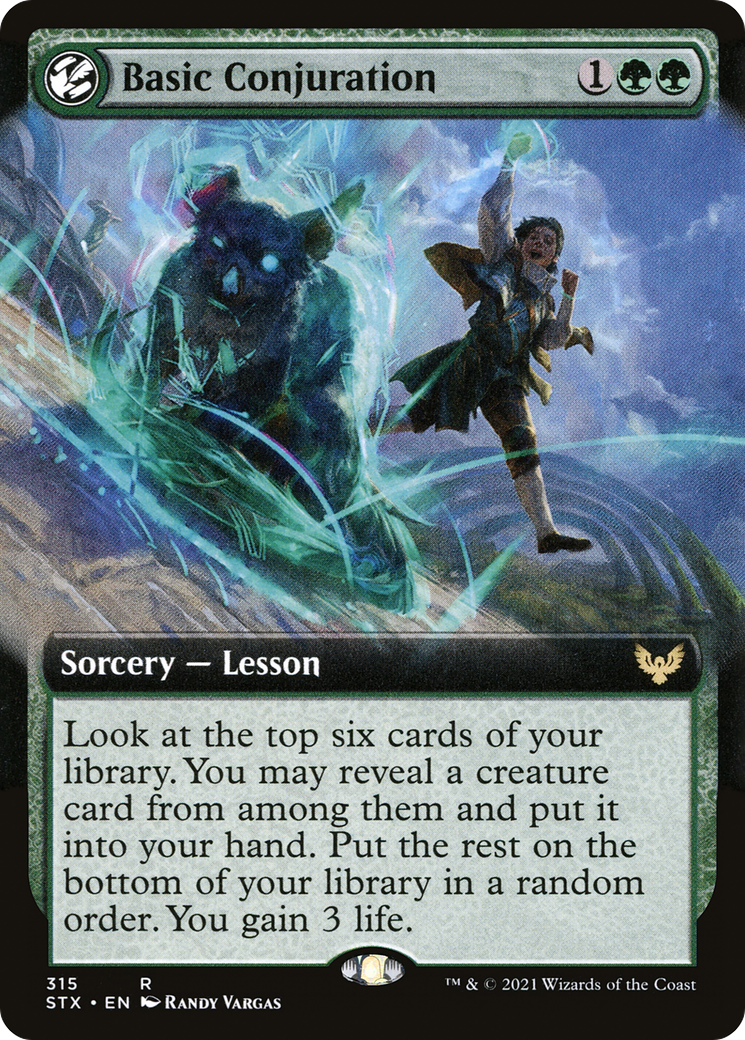 Basic Conjuration (STX-315) - [Strixhaven: School of Mages]: (Extended Art, lesson) Foil