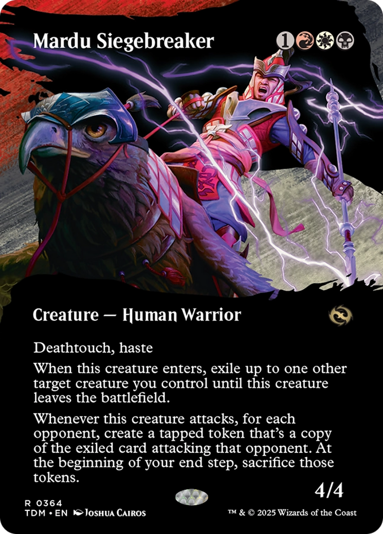 Mardu Siegebreaker (Borderless) (TDM-364) - [Tarkir: Dragonstorm]: (Showcase) (Borderless)